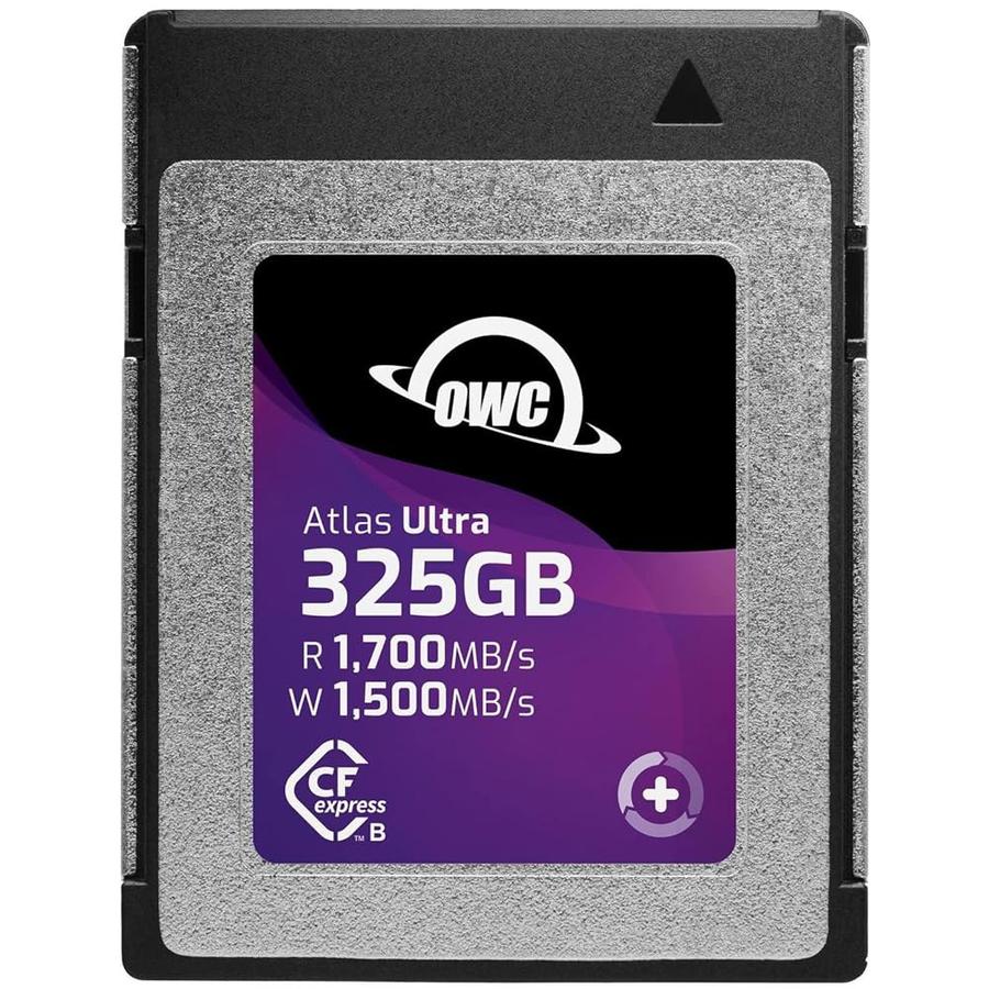 아틀라스 1700Mbps 읽기 1500Mbps 쓰기 속도 325GB 를 갖춘 OWC Ultra Cfepress 2.0 타입 B