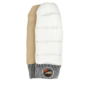 끌로에 투 tone nylon 앤 레더 gloves CHC24SG017SKG90Z TP57037