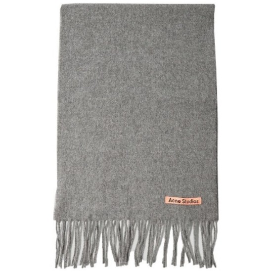 아크네스튜디오 프린지 울 머플러 CA0218 (990, 그레이 멜란지)