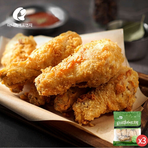 마니커 닭다리 후라이드 치킨 1kg (3개)_이미지