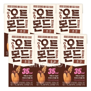 롯데칠성음료 오트몬드 저당 초코 190ml (6개)_이미지