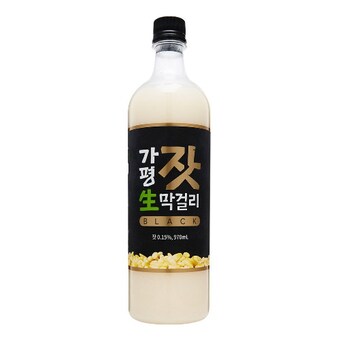 우리도가 가평 잣 생<b>막걸리</b> 블랙 970ml