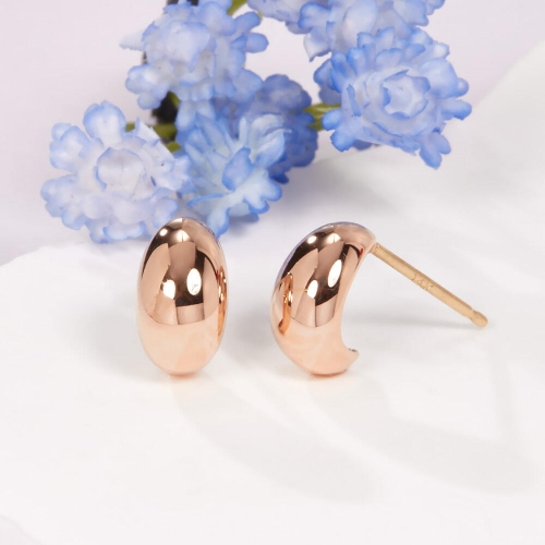 14K 골드빈 커브 라운딩 침귀걸이 한쌍 SNE41669