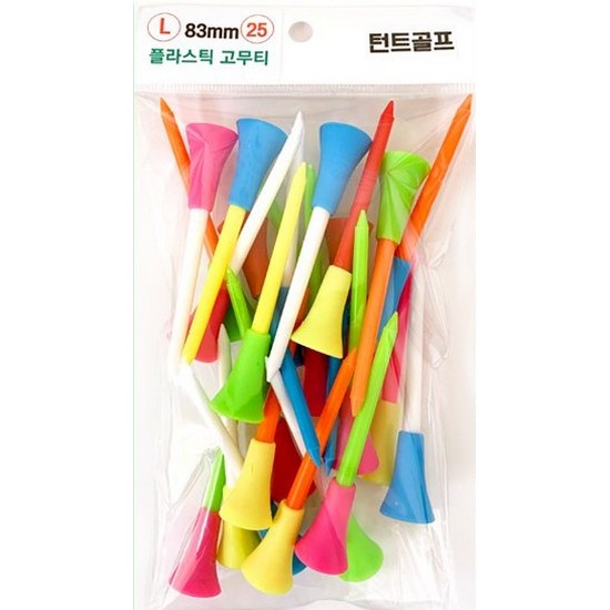 턴트골프 플라스틱 고무티 롱티 83mm (25개)_이미지