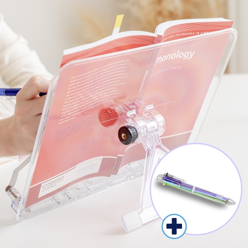 위즈템 투명 아크릴 휴대용 독서대_이미지