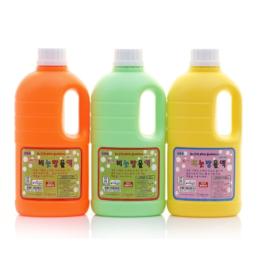 월성 6000 무지개 비누방울액 1000ml 4개입 1box /비눗방울 놀이/리필용/이벤트/버블_이미지