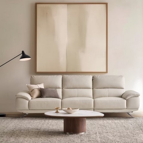 미유모어 천연가죽 소파 3.5인용