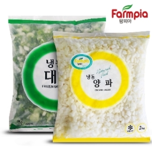 팜피아 냉동 대파 1kg + 냉동 양파 다이스 2kg_이미지