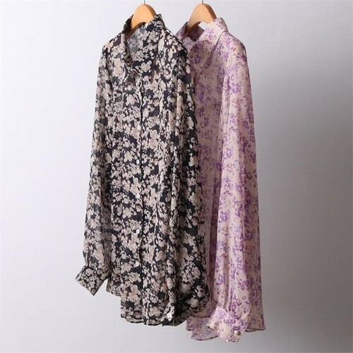 빅사이즈사랑해요 빅사이즈사랑해요 I539L204 카라플라워블라우스 DL