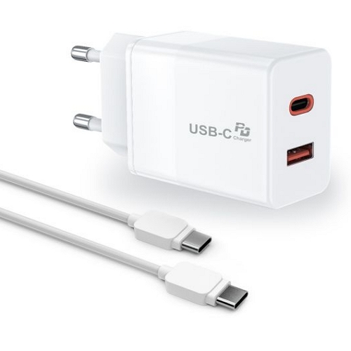 크레앙 PD PPS 25W 2포트 충전기 CREPD25W2PCC [케이블포함]