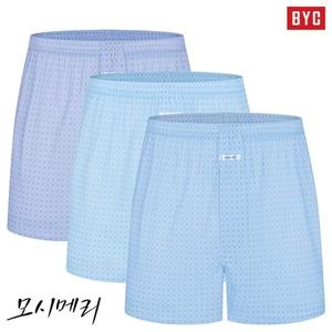 BYC 모시메리 박서 트렁크팬티 3매입 시원하고 통풍성이 좋은 트렁크 남자팬티 1810478_이미지