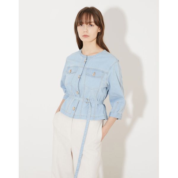 비비올리비아 숏기장 슬림 데님자켓_VVBMJ3M3451