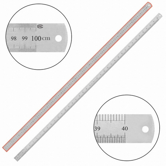 [불명] 양면 스틸자 100cm_이미지