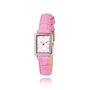 로이드 컬러팝 클래식 로만 스퀘어 핑크 가죽 시계 LL2G22712RSP_이미지