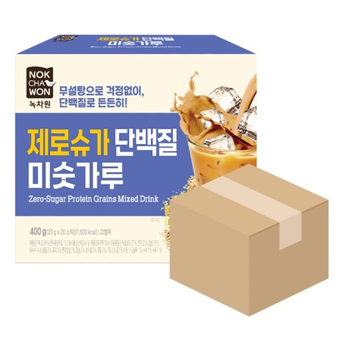 녹차원 제로슈가 단백질 미숫가루 20개입 (12개)_이미지