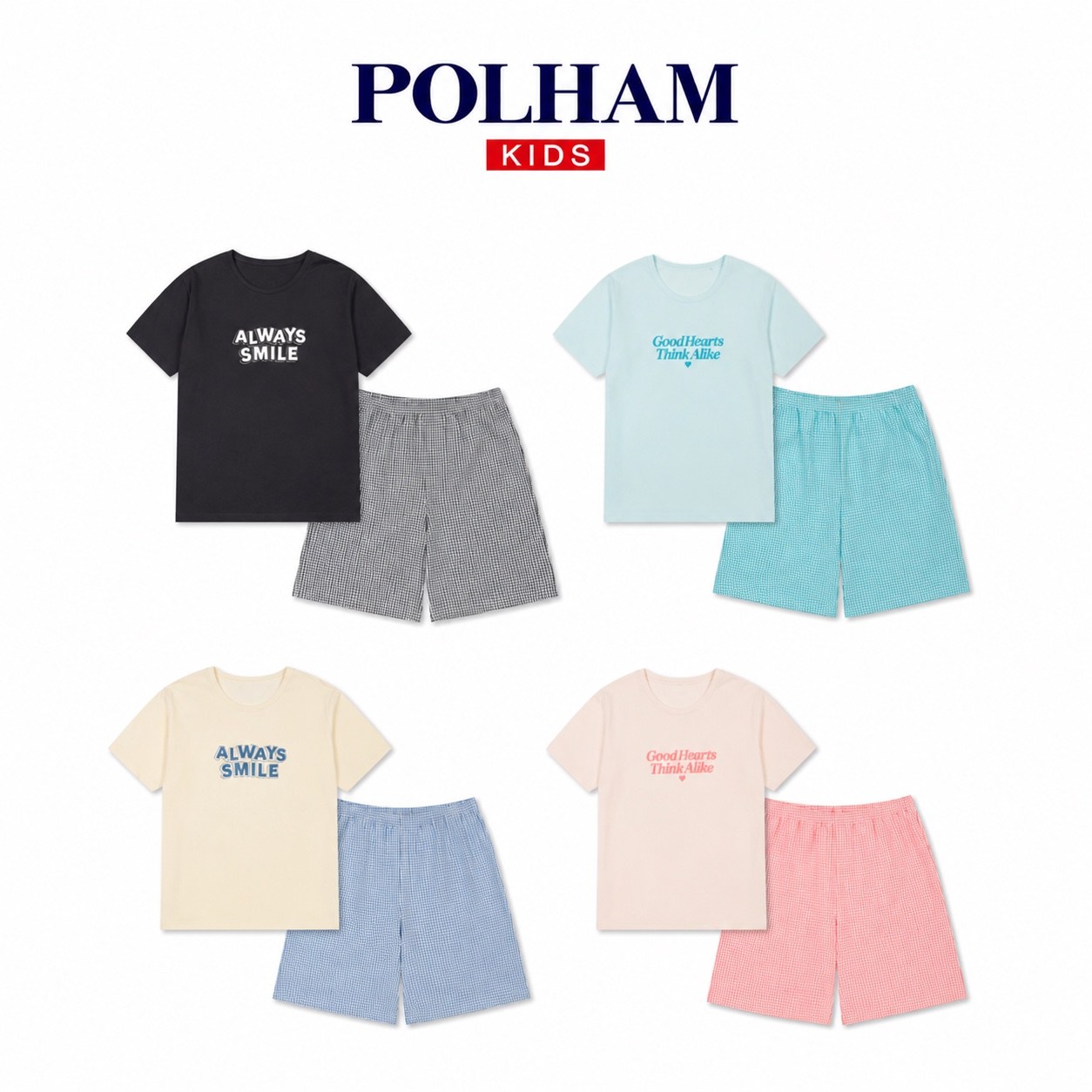 폴햄키즈 바로배송 공용 여름실내복 상하복세트 냉감 반팔 애플아울렛사상 G2UI3810 CO 코랄 150_이미지
