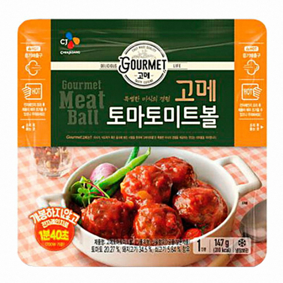 CJ제일제당 고메 토마토 미트볼 147g (6개)_이미지