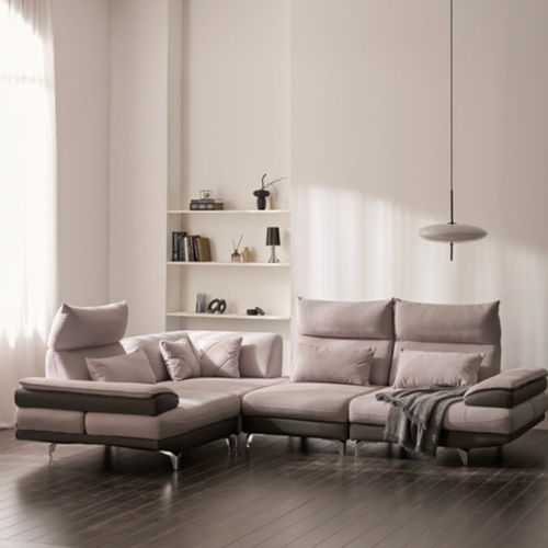 헤이몰리 비토 코너형 헤드 조절 스윙 투톤 아쿠아텍스 패브릭 소파 6인용_이미지