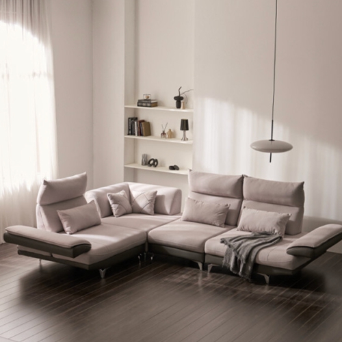 헤이몰리 비토 코너형 헤드 조절 스윙 투톤 아쿠아텍스 패브릭 소파 6인용_이미지