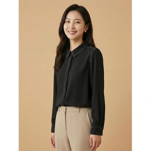 꼼빠니아 스티치 카라 셔츠-CW22RC1101478A