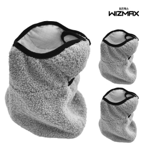 위즈맥스 3개1세트 한파대비 올커버 양털 뽀글이마스크 넥워머