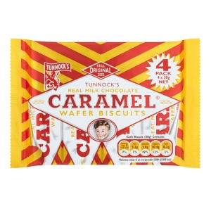 터녹스 리얼 밀크 초콜릿 카라멜 웨이퍼 비스킷 대용량 Tunnocks Wafer Biscuits 30g 4개입 20팩
