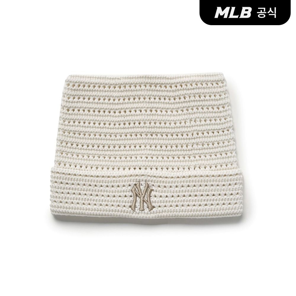 MLB 카리나PICK 공용 썸머 크로셰 미야옹 비니 NY Cream 3ABNB0163-50CRS이미지입니다. 누르면 해당 게시물로 새창이동합니다.