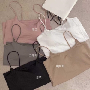 ONM 여자 바캉스 휴가 룩 준비 여름 캡 내장 브라 탑 코디 16462103
