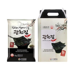 광천김 간장에 찍어먹는 구운 파래김 선물세트 (2개)_이미지
