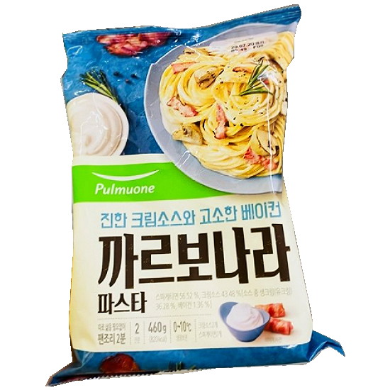 풀무원 까르보나라 크림 스파게티 2인분 460g (1개)_이미지