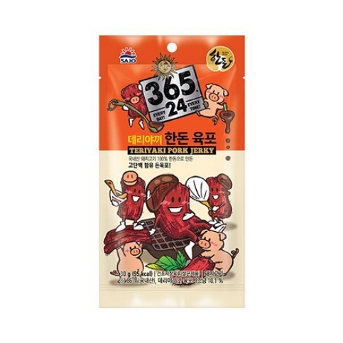 사조대림 365.24 데리야끼 한돈 육포 30g (6개)_이미지