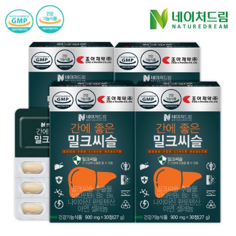  조아제약 네이처드림 간에 좋은 밀크씨슬 30정 [4개]