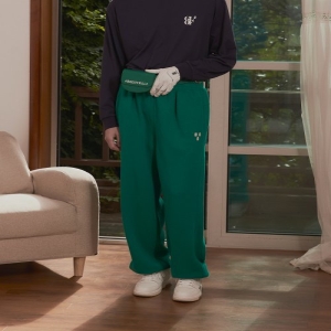  빈트릴골프 니트라이크 스웻 와이드 팬츠 (BA223TP011GN)