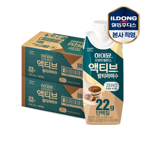 일동후디스 하이뮨 프로틴 밸런스 액티브 밤티라미수 250ml (36개)_이미지
