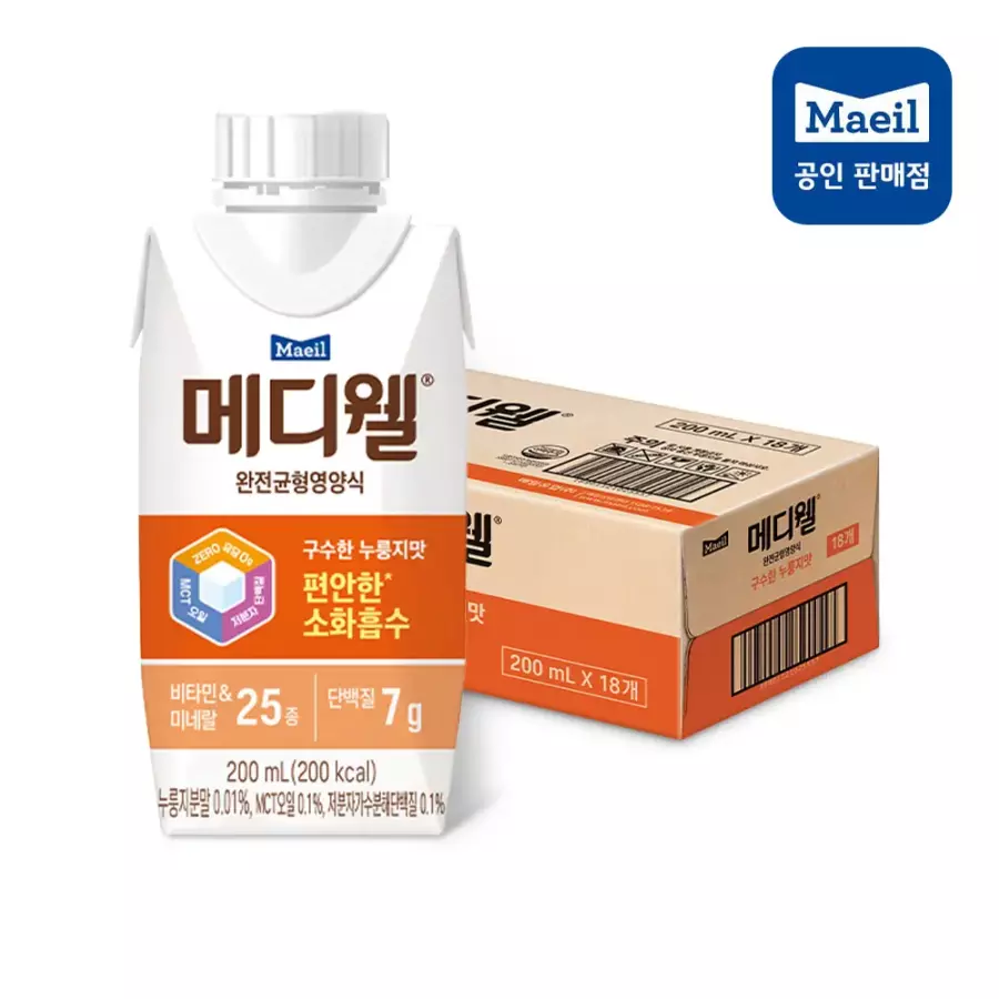 매일유업 메디웰 구수한 누룽지맛 완전균형영양식 200ml (16개)_이미지