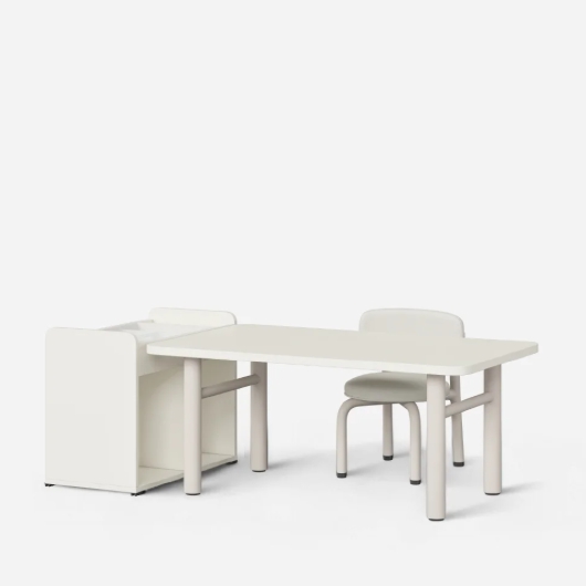 샘키즈 키즈테이블 스퀘어형+등받이 의자+놀이함 세트