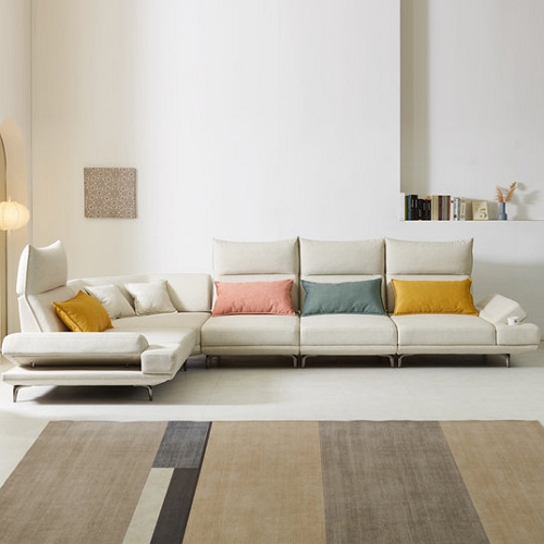 네오 노브 코너형 스윙 모듈 패브릭 소파 6인용