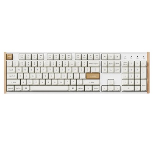 Keychron K10 PRO MAX WOOD 유무선 화이트 (라이트 저소음 바나나축)_이미지