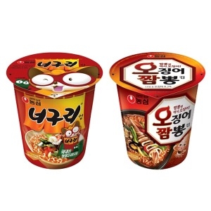 오징어짬뽕 67g 12개 + 너구리컵 62g 12개