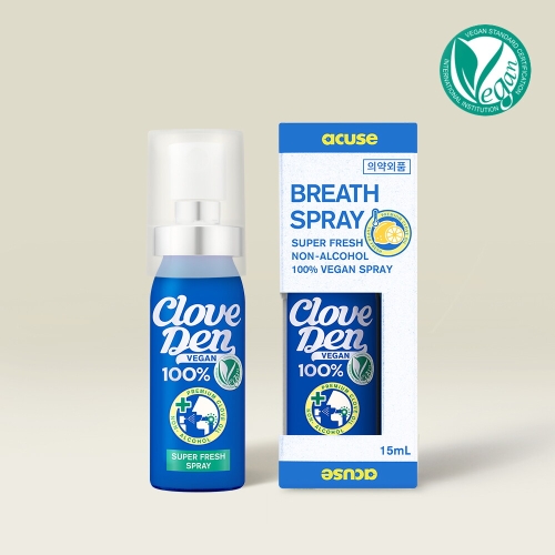 클로브덴 비건 슈퍼 프레쉬 레몬향 구강스프레이 15ml