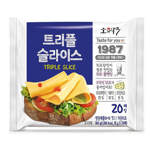 트리플 슬라이스 치즈 20매입 360g