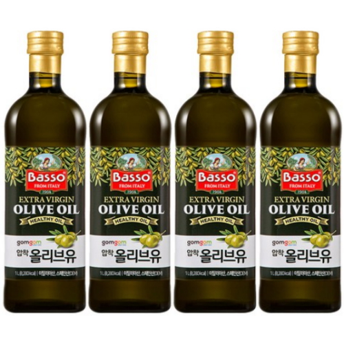 곰곰 바쏘 엑스트라버진 올리브오일 1L (4개)_이미지