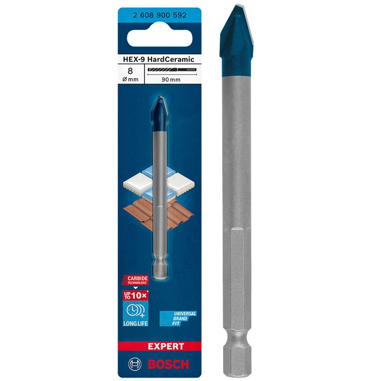 보쉬 EXPERT HEX-9 육각 하드세라믹 타일비트 8x90mm_이미지