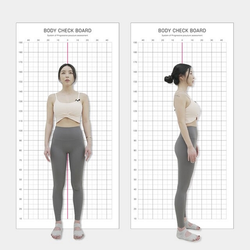 이브필라테스 바디 체크 보드 자세 교정표