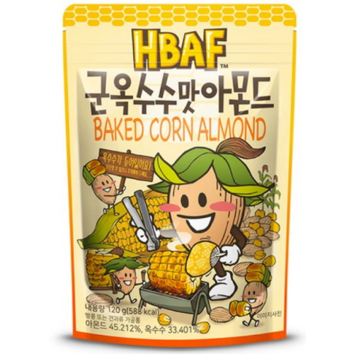 HBAF 군옥수수맛 아몬드 120g (10개)_이미지