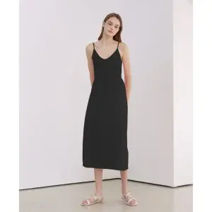 세컨스킨 브랜드관 모달 V넥 립조직 캐미 롱드레스 NDWSD5200 891413