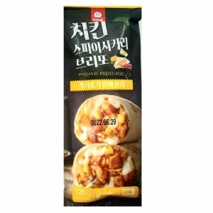 피자 간식 편의점/ 치킨 스파이시 커리 브리또 120g