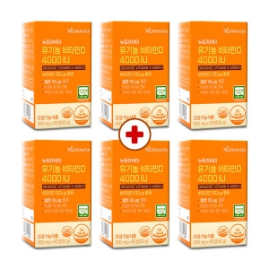 뉴트라비타 유기농 비타민D 4000IU 500mg 60정 (6개)_이미지
