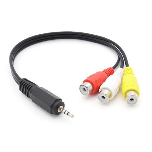 라이트컴 COMS BT948 2.5mm 4극 스테레오 to 3RCA 케이블 (0.2m)