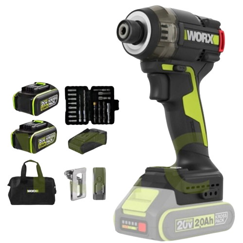 웍스 WU298D 해외구매 (5.0Ah, 배터리 2개)